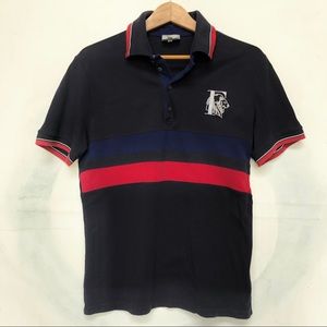 Ferré Milano Italian Designer Black Blue &Red Polo